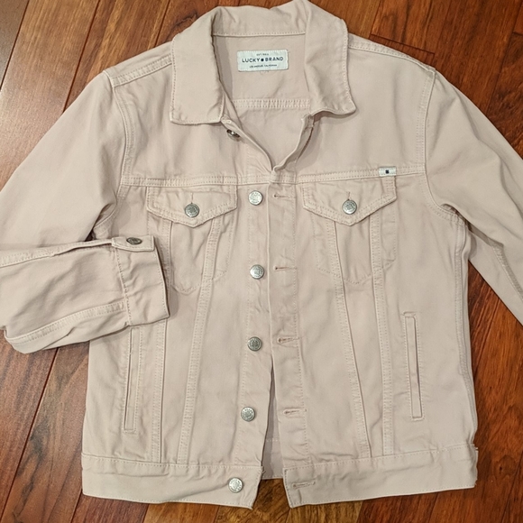 Lucky Brand Jackets & Blazers - Lucky Brand Tomboy Trucker Champagne Pink Jacket